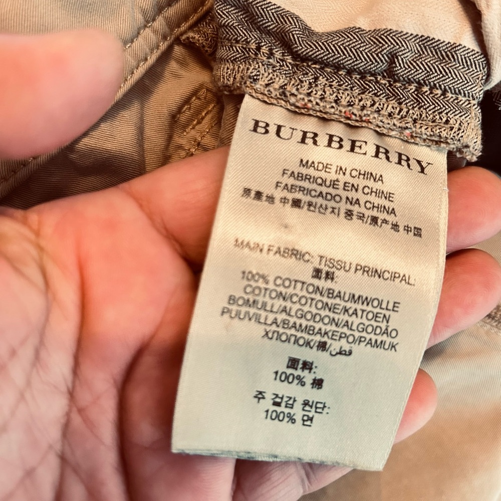 Burberry Brit Cotton Khaki Pleated Zip Fly Pants Size 2 - Picture 16 of 16